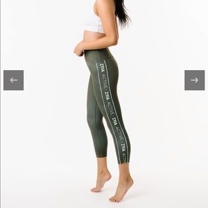 ZYIA Olive Logo Stripe Light N Tight Hi-Rise Capri 20”
